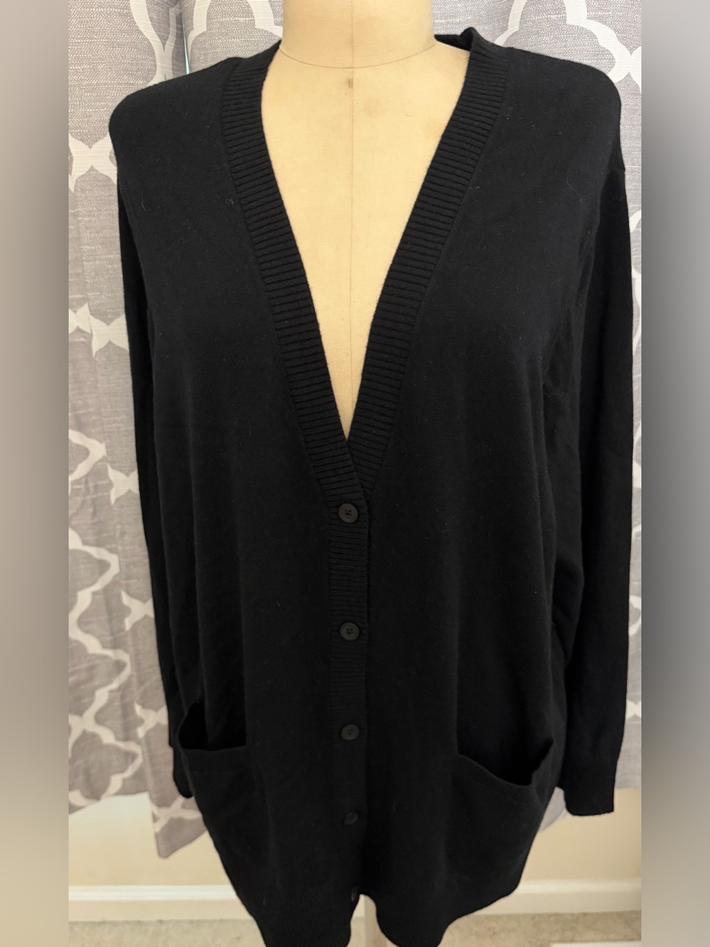 Torrid Everyday Soft V-Neck Cardigan w/ Pockers Sweater Cardigan Deep Black 2X